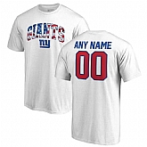 Men's Customized New York Giants NFL Pro Line by Fanatics Branded Any Name & Number Banner Wave T-Shirt White,baseball caps,new era cap wholesale,wholesale hats